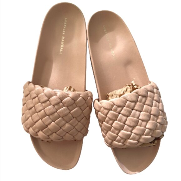 LOEFFLER RANDALL Sonnie Woven Slide Sandals Ballet Pink Womens Size 11B - Picture 7 of 10